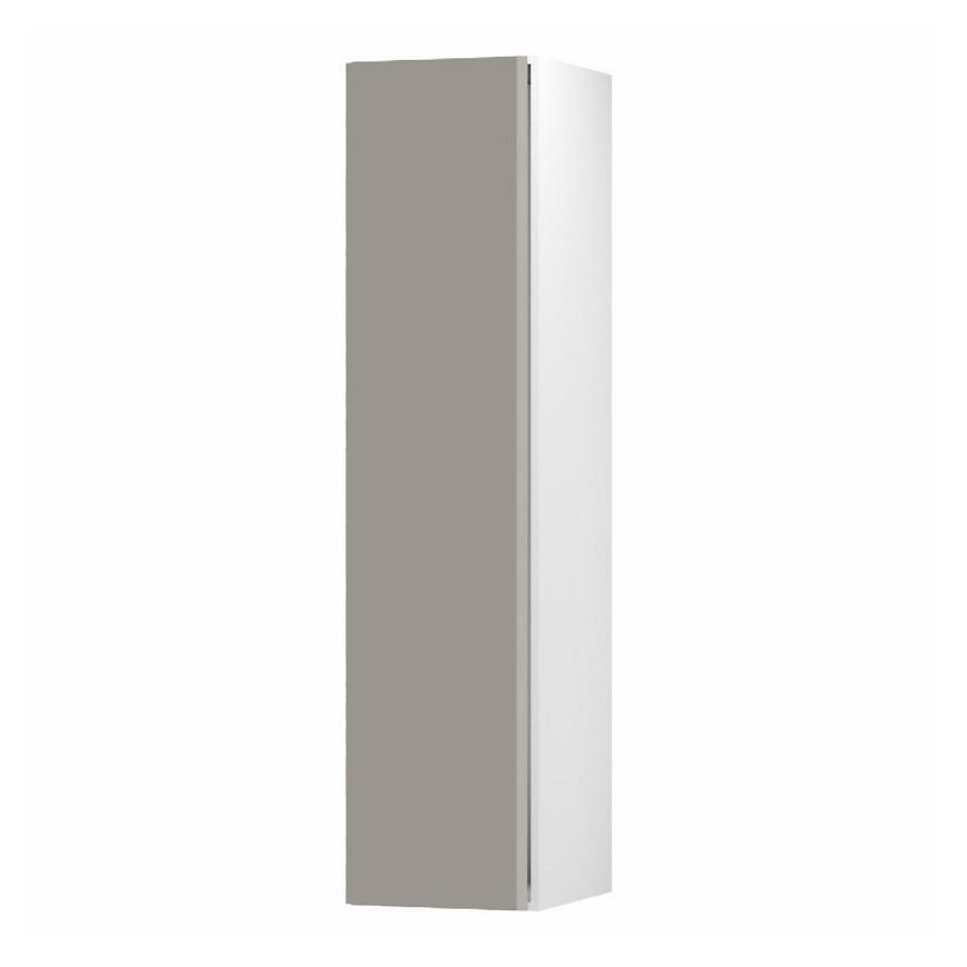 Hockley Super Matt Sand Grey 2118mm x 500mm Tall Larder Kitchen Door Angle Open