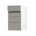 Hockley Super Matt Sand Grey 160mm x 400mm Kitchen Drawer Angle Open