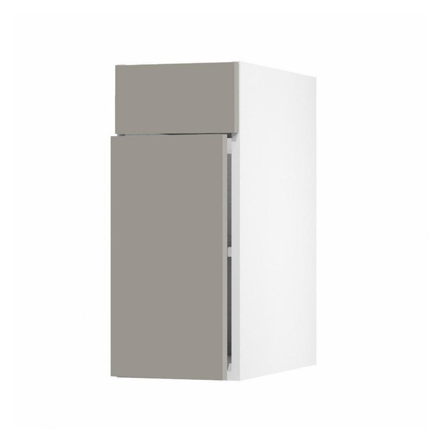 Hockley Super Matt Sand Grey 557mm x 300mm Full Height Drawerline Kitchen Door Angle Open
