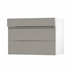 Hockley Super Matt Sand Grey 160mm x 1000mm Kitchen Drawer Angle Open