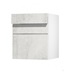 Hockley Textured White Stone 160mm x 600mm Kitchen Drawer Unit Angled Open