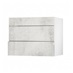 Hockley Textured White Stone 275mm x 900mm Pan Kitchen Drawer Unit Angled Open