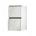 Hockley Textured White Stone 342mm x 400mm Pan Kitchen Drawer Unit Angled Open