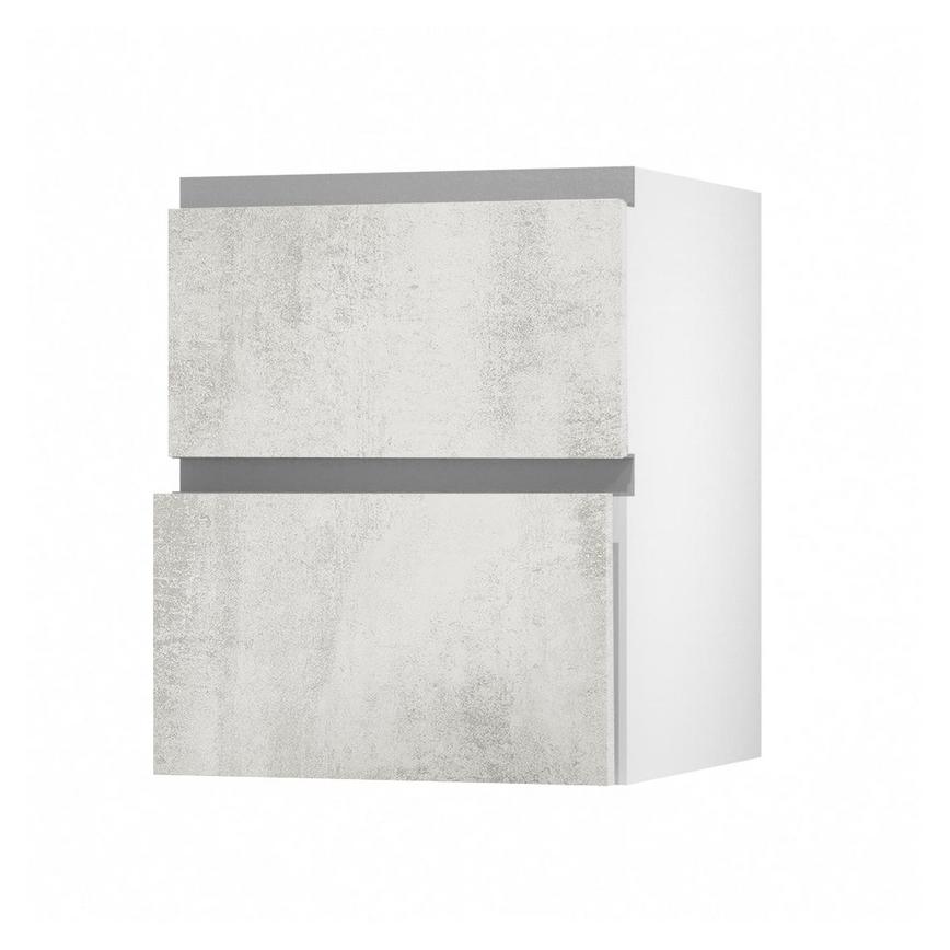 Hockley Textured White Stone 342mm x 600mm Pan Kitchen Drawer Unit Angled Open