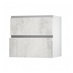 Hockley Textured White Stone 342mm x 800mm Pan Kitchen Drawer Unit Angled Open