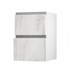 Hockley Textured White Stone 342mm x 500mm Pan Kitchen Drawer Unit Angled Open