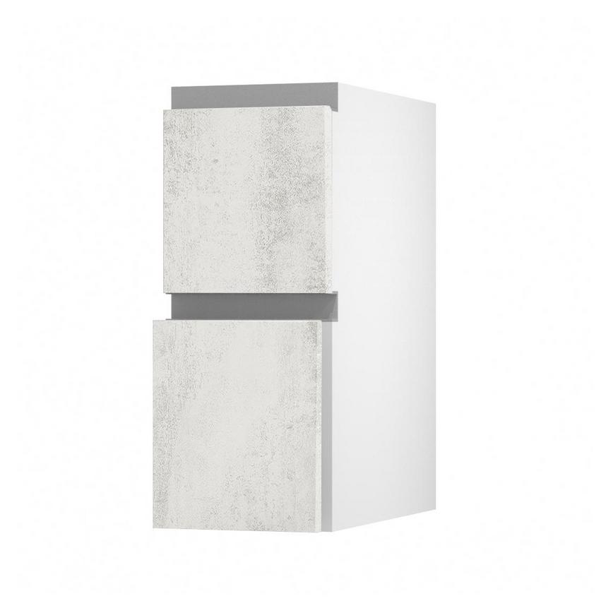Hockley Textured White Stone 342mm x 300mm Pan Kitchen Drawer Unit Angled Open