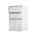 Hockley Textured White Stone 170mm x 400mm Kitchen Drawer Unit Angled Open