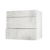 Hockley Textured White Stone 275mm x 800mm Pan Kitchen Drawer Unit Angled Open
