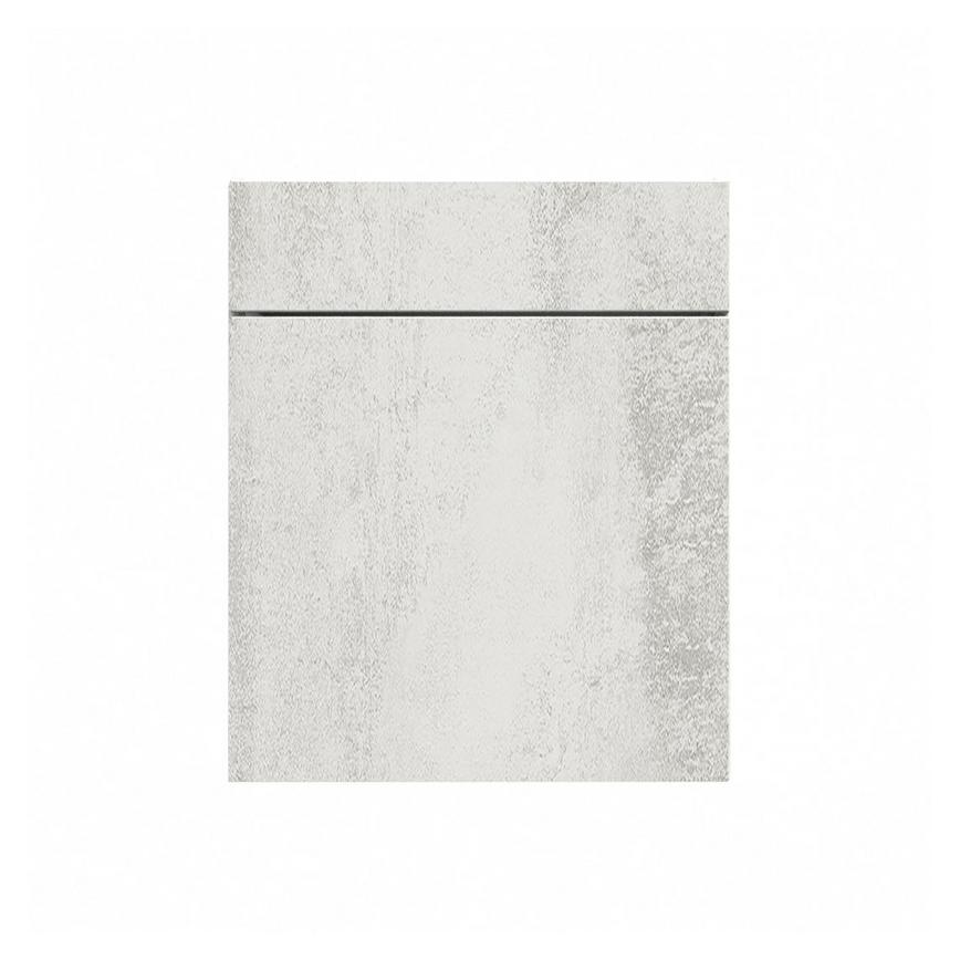 Hockley Textured White Stone 557mm x 600mm Full Height Drawerline Kitchen Door Unit Front View