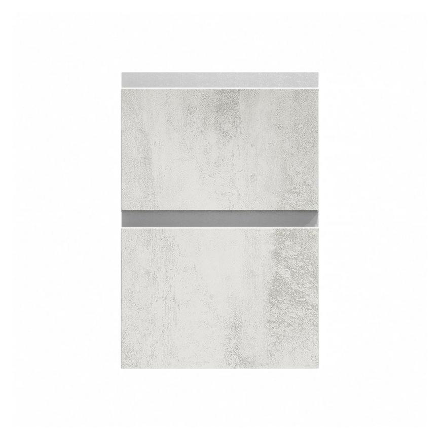 Hockley Textured White Stone 342mm x 500mm Pan Kitchen Drawer Unit Front View