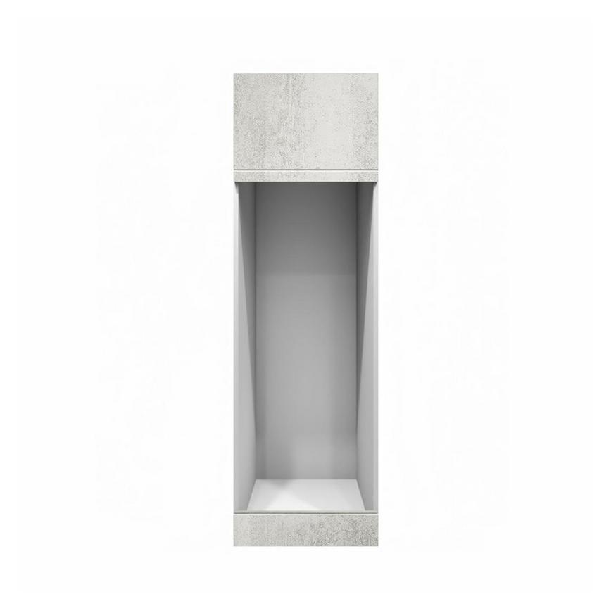 Hockley Textured White Stone 141mm x 600mm x 18mm Filler Panel Unit Front View