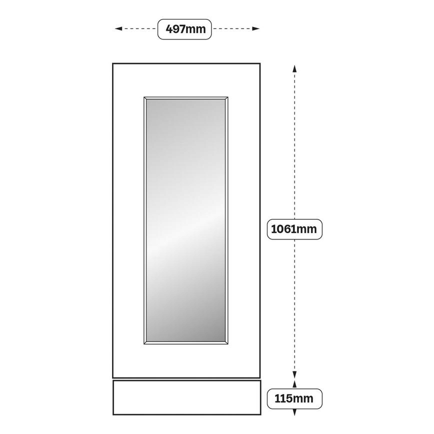 Chelford 500 Tall Glass Spice Dresser Door (XX15)