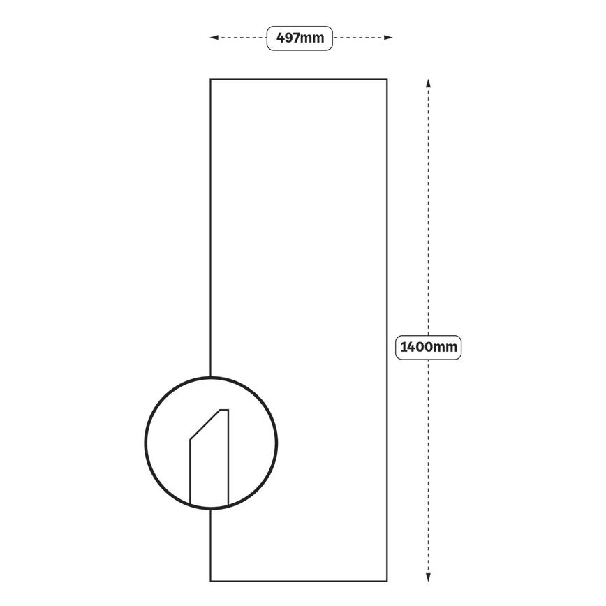 Integrated Handle 500 Tall Larder Door (XX19)