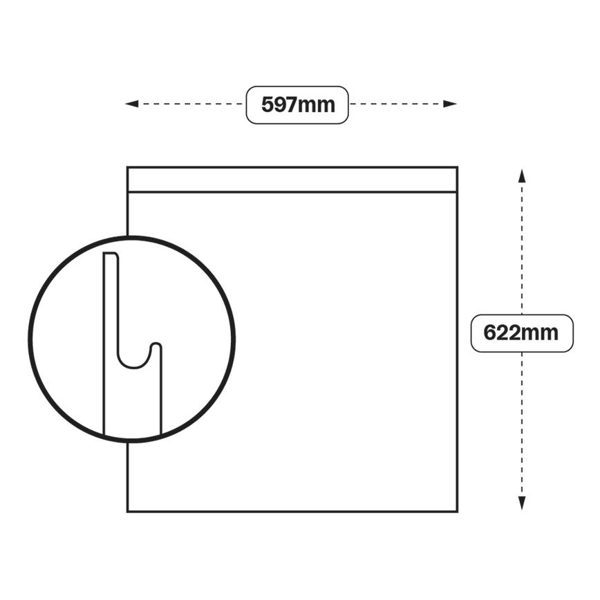 Integrated Handle 600 Appliance Tower Door (XX59)