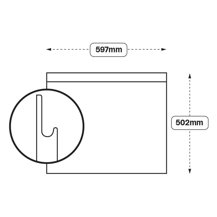 Integrated Handle 600 Microwave Tall Top Door (XX79)
