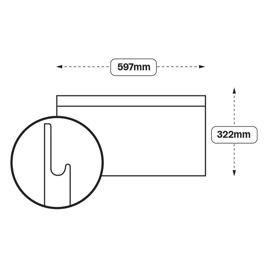 Integrated Handle 600 Microwave Top Door (XX72)