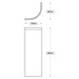 Integrated Handle 310 Tall Curved Door 896mm (XX03)
