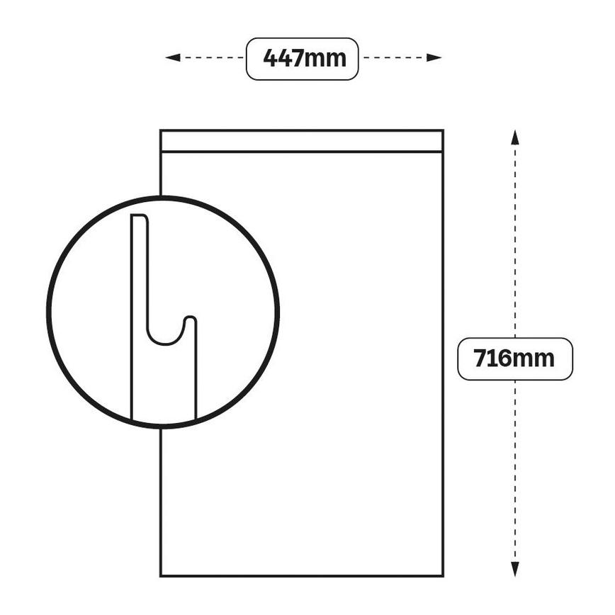 Integrated Handle 450 Appliance Door (XX77)