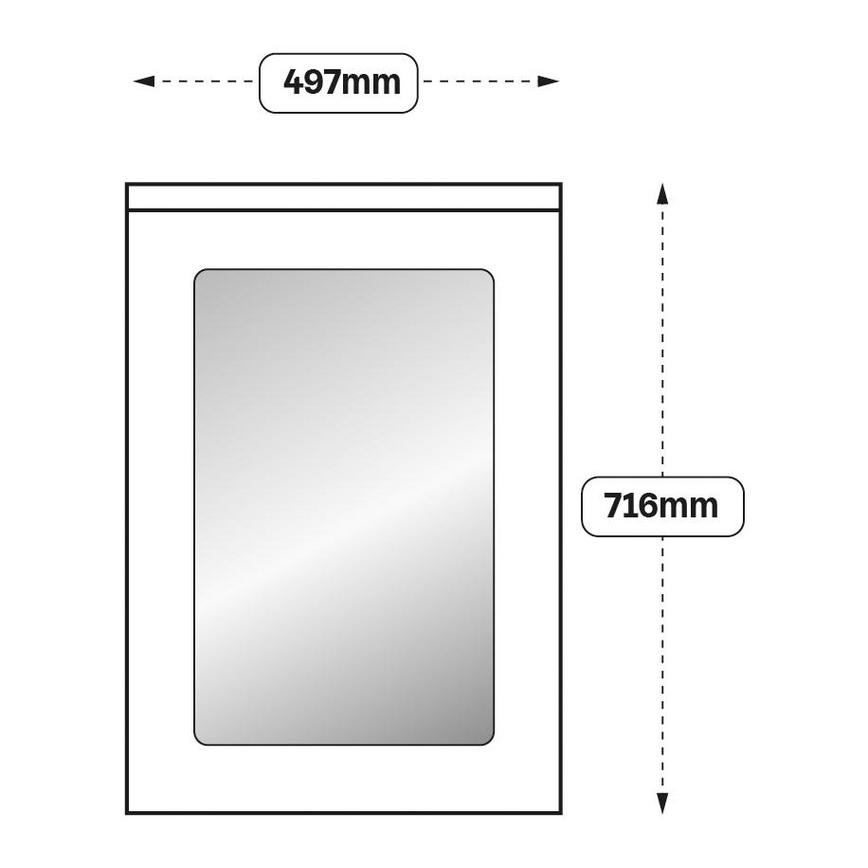Integrated Handle 500 Full Height Glass Door (XX14)