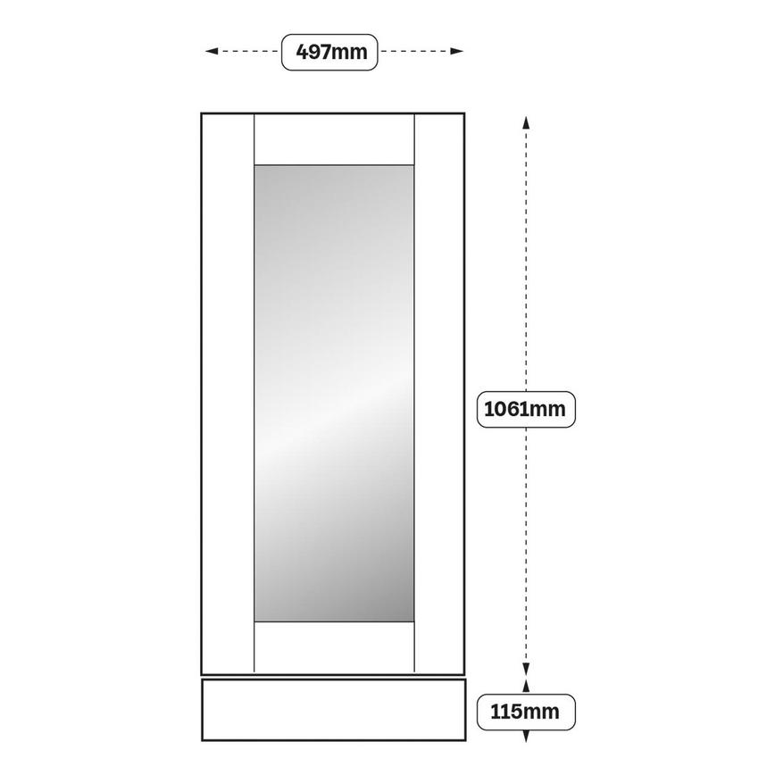 500 Tall Glass Spice Dresser Door (XX15)