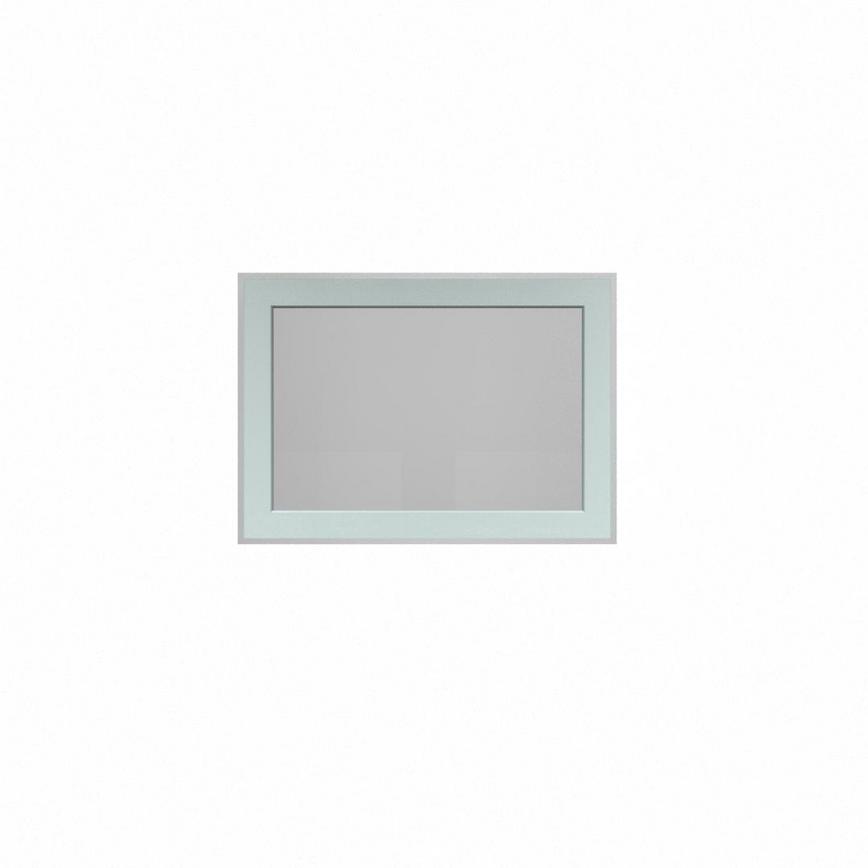 500 Half Height Glass Wall Aluminium CAD Frame Front