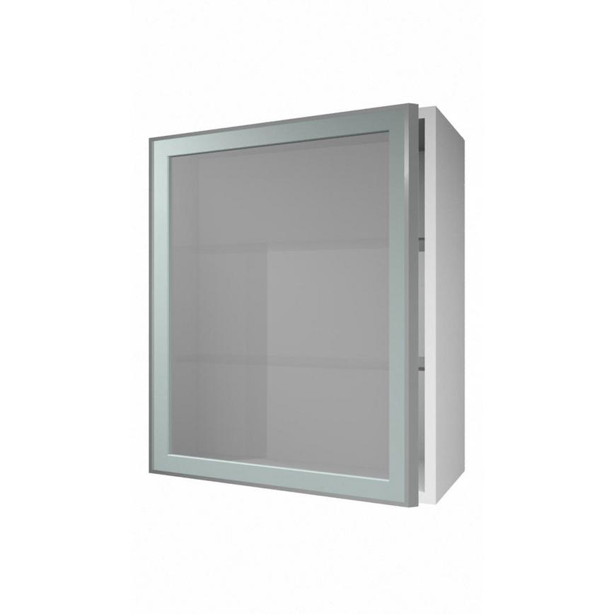 600 Full Height Glass Wall Aluminium CAD Frame Angled Open