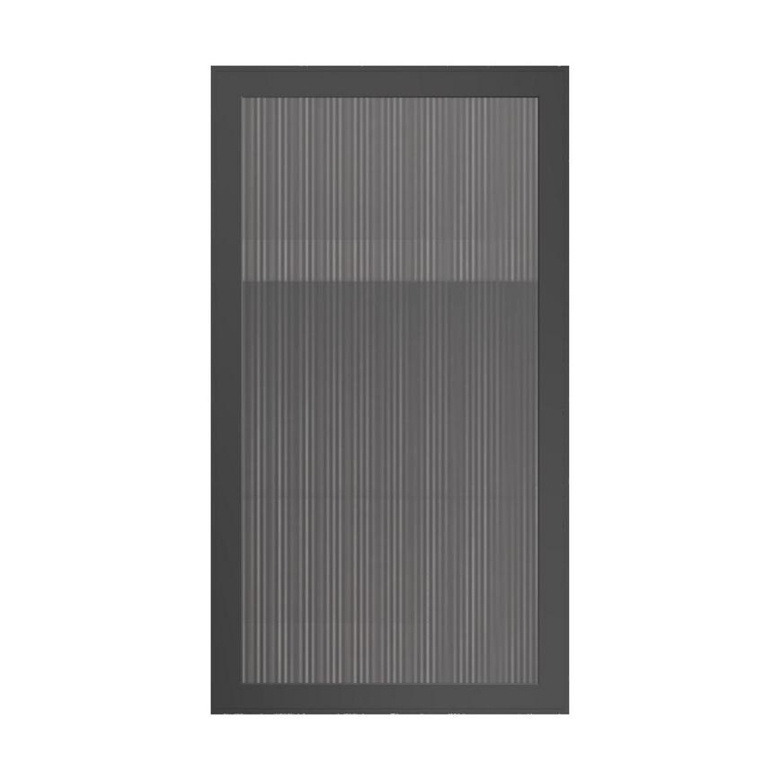KFR0041 Black 500 Tall Fluted Glass Door CAD Front