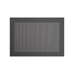 KFR0042 Black 500 Half Height Fluted Glass Door CAD Front