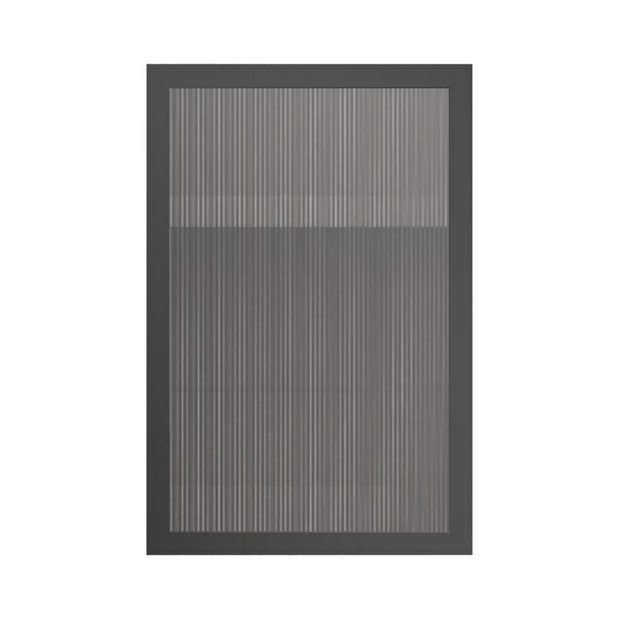 KFR0046 Black 600 Tall Fluted Glass Door CAD Front