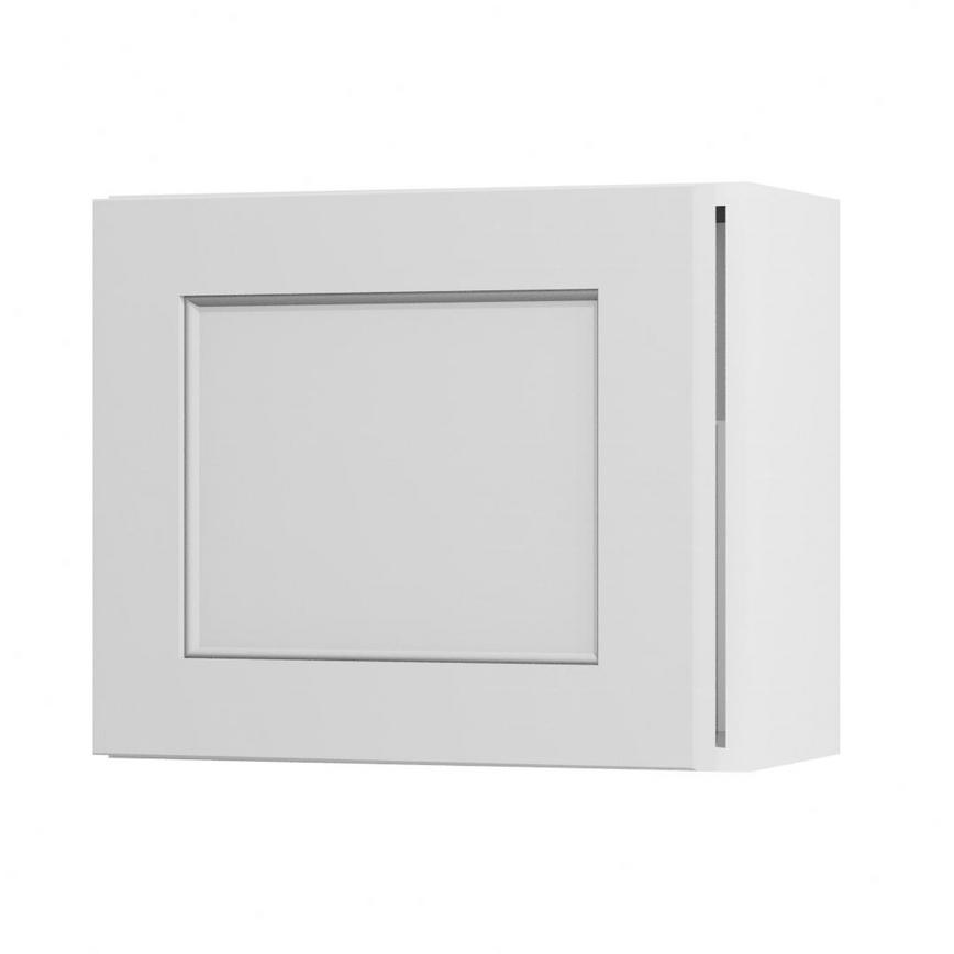 Elmbridge Dove Grey 600 Tall Integrated Microwave Topbox Door Open