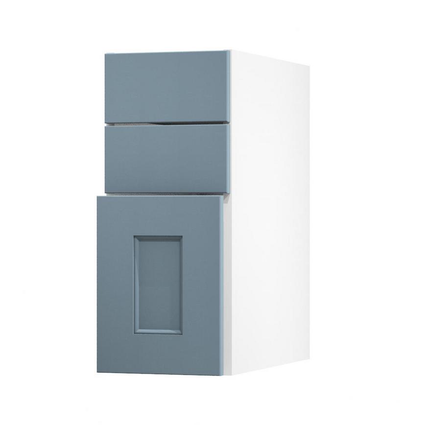 Elmbridge Dusk Blue 300 Pan Drawer Door Open