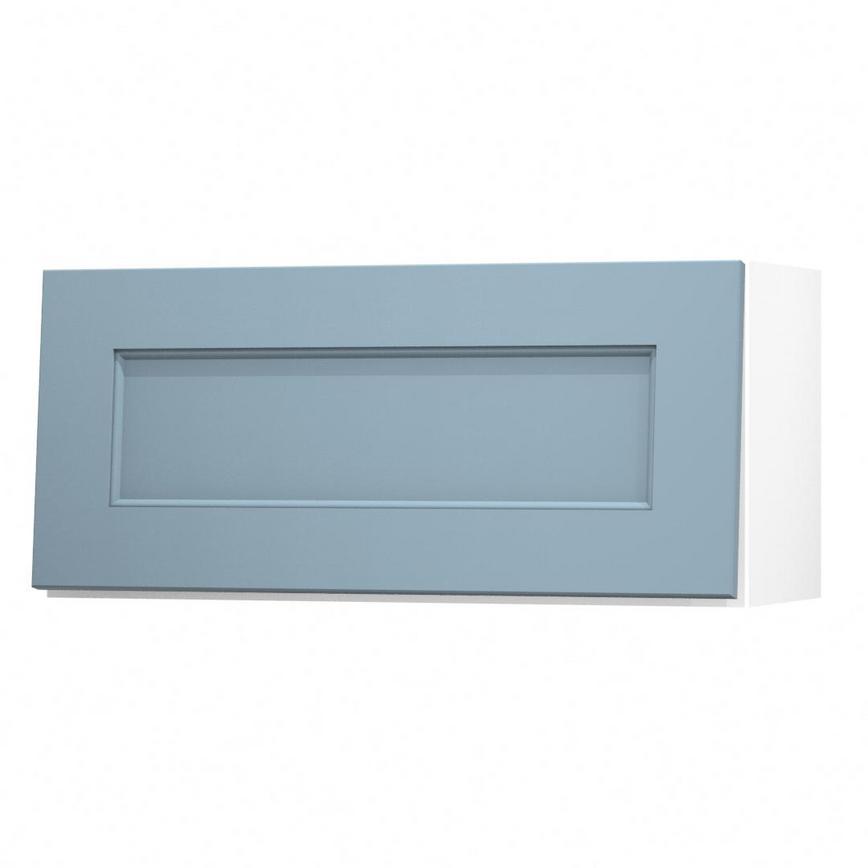 Elmbridge Dusk Blue 800 Half Height / Pan Drawer Door Open