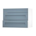 Elmbridge Dusk Blue 1000 Fridge Freezer Wall Door Open