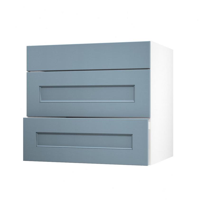 Elmbridge Dusk Blue 800 Pan Drawer Door Open