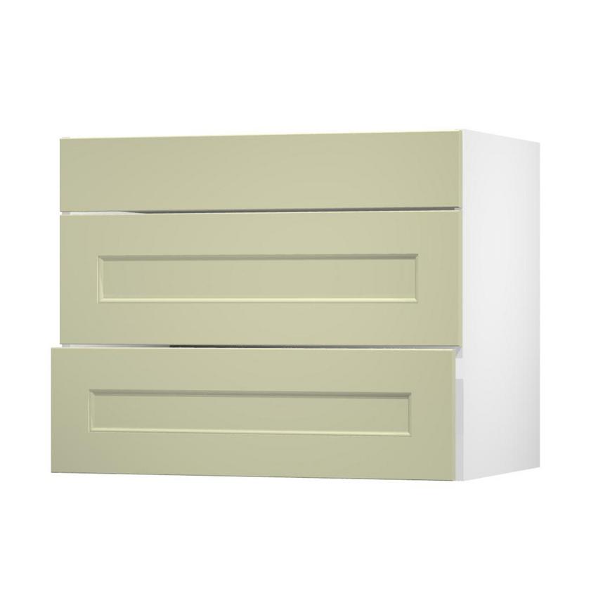 Elmbridge Sage Green 900 Pan Drawer Door Open
