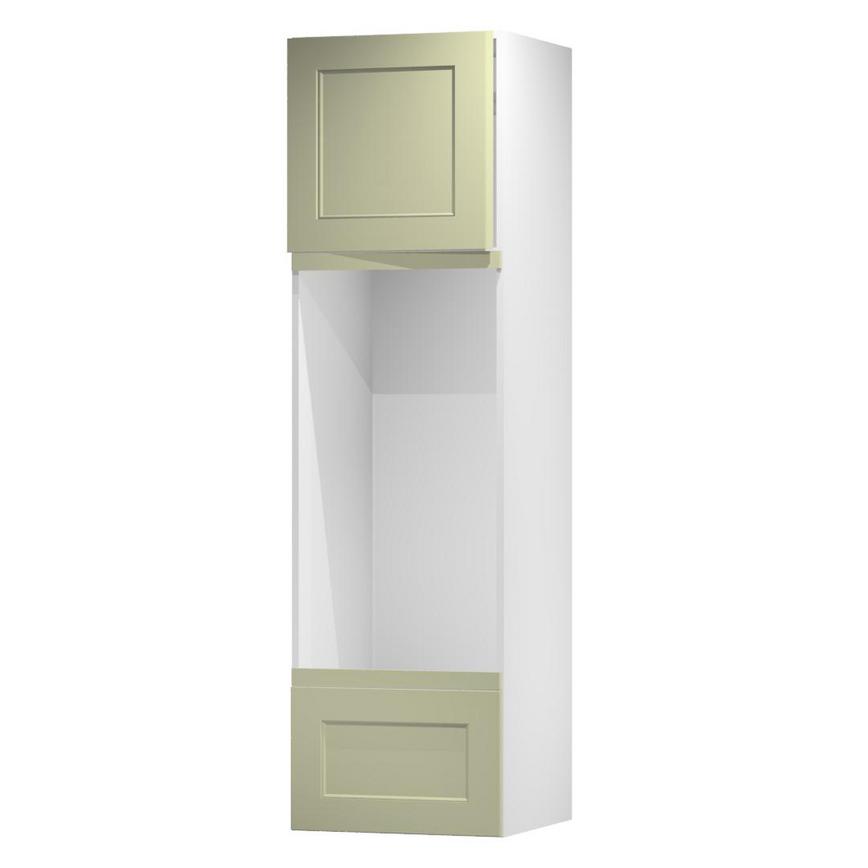 Elmbridge Sage Green 600 Tall Appliance Tower Door Open 570mm