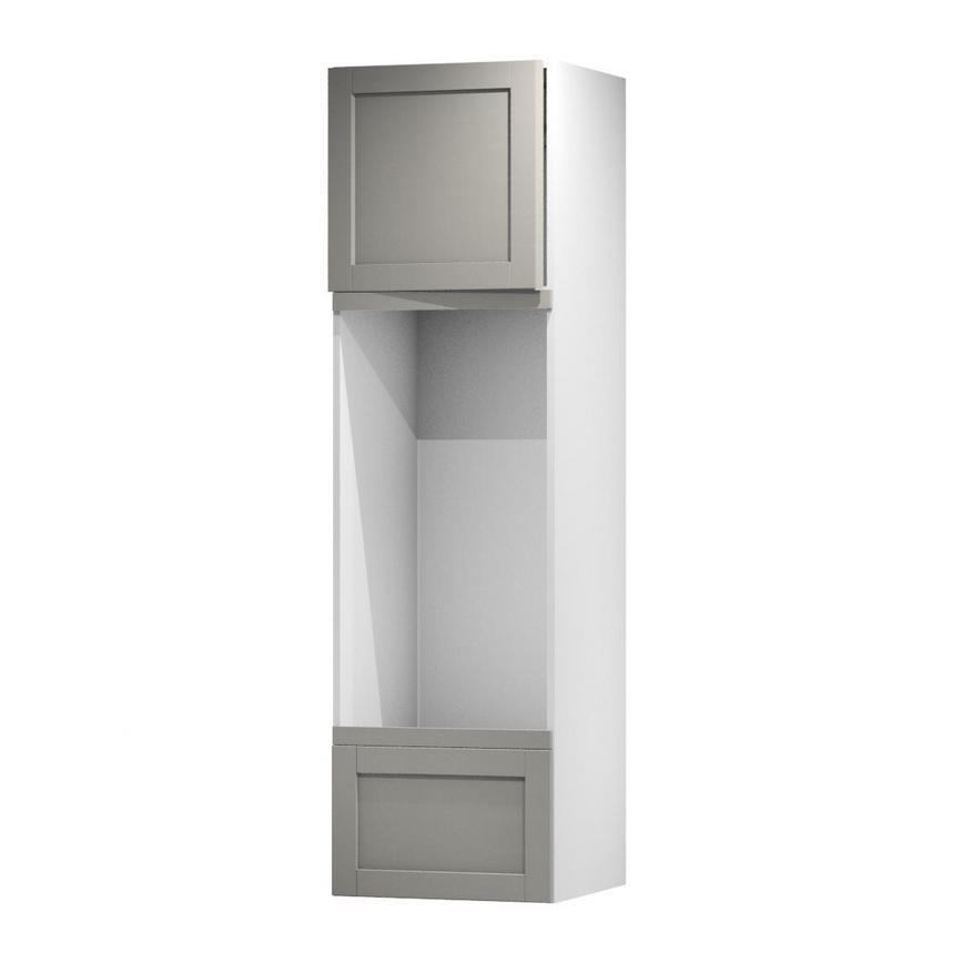 Witney Croft Grey 600 Tall Appliance Tower Door Open 570mm