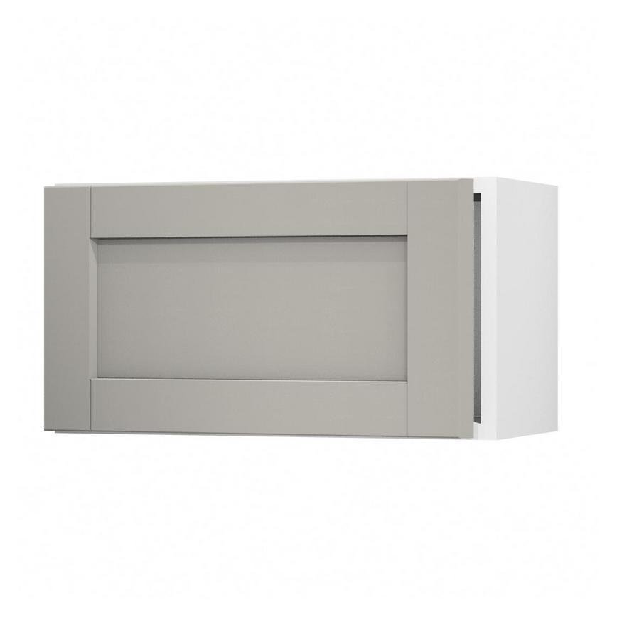 Witney Croft Grey 600 Integrated Microwave Topbox Door Open