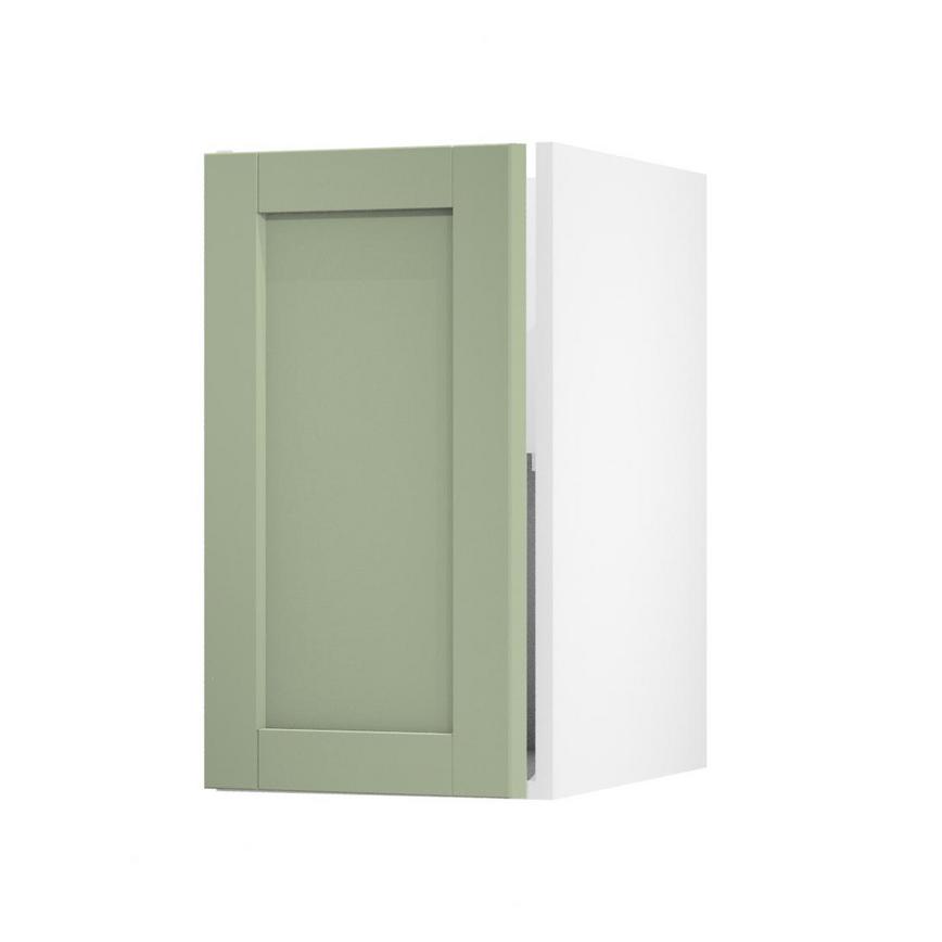 Witney Reed Green 400mm x 720mm Full Height Door Shown Open at an Angle