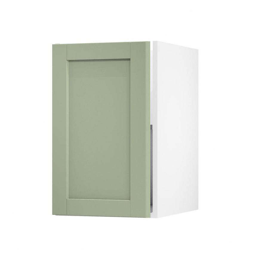 Witney Reed Green 450mm x 720mm Full Height Door Shown Open at an Angle