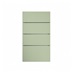 Witney Reed Green 400mm x 160mm Drawer Front Shown Closed from the Front as Part of a Full Drawer Unit