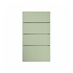 Witney Reed Green 400mm x 227mm Drawer Front Shown Closed as Part of a Full Drawer Unit