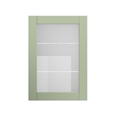 Witney Reed Green 500mm x 720mm Full Height Glass Door Closed from the Front
