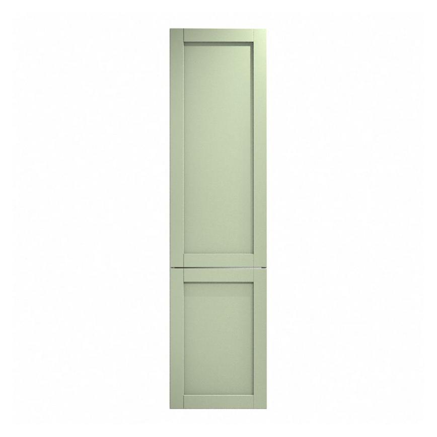 Witney Reed Green 500mm x 1220mm Full Height Larder Door Shown Closed from the Front as Part of a Full Larder Unit