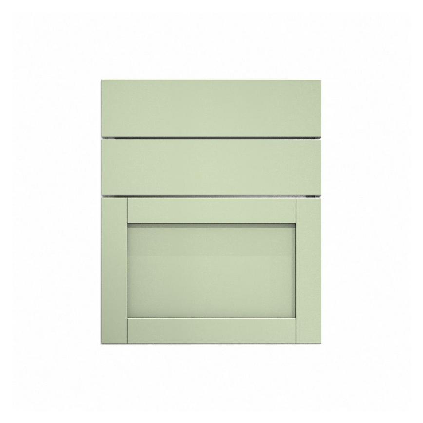 Witney Reed Green 600mm x 394mm Pan Drawer Shown Closed from the Front as Part of a Drawer Unit