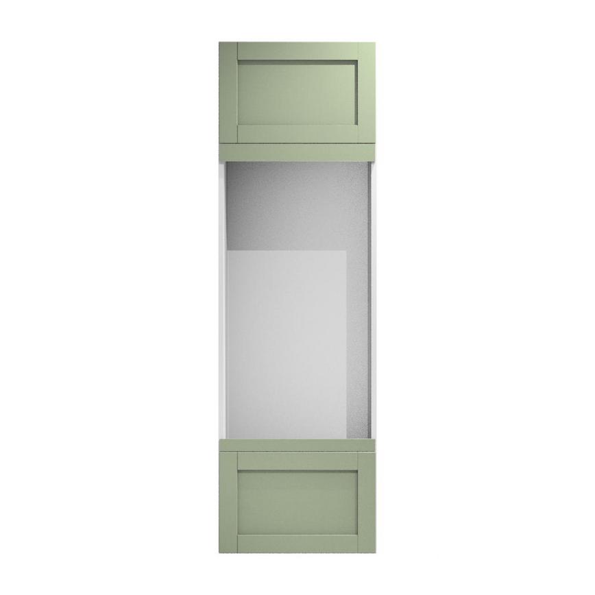 Witney Reed Green 600mm x 437mm Appliance Door Shown Closed from the Front as part of a Appliance Tower Unit