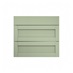 Witney Reed Green 800mm x 160mm Drawer Front Shown Closed as Part of a Full Drawer Unit