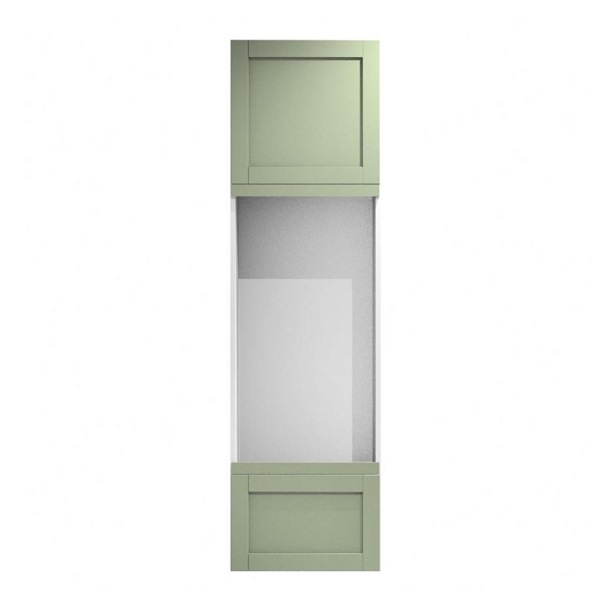 Witney Reed Green 600mm x 570mm Appliance Door Shown Closed from the Front as Part of an Appliance Tower Unit
