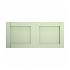 Witney Reed Green 500mm x 460mm Tall Bridging Unit Shown Closed from the Front as a Pair of Doors